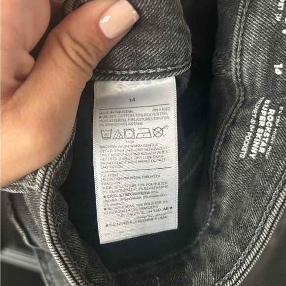 Old Navy Gray Skinny Jeans High-Rise Stretch - Picture 4 of 4